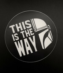 The Mandalorian THIS IS THE WAY premium vinyl decal sticker baby yoda helmet 3in