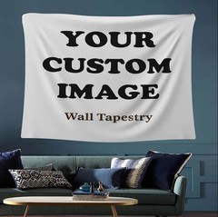 Custom Tapestry, Add Design, Personalized Logo Wall Art, Text Photo Tapestry, Ki