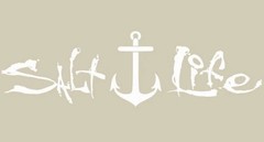 Salt Life Decal – 8″ Medium Surface Mount Sticker – Anchor – White