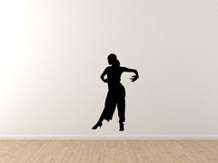 Tango Latin Salsa Samba Dance – Solo Dancer Version 1 – Vinyl Wall Decal