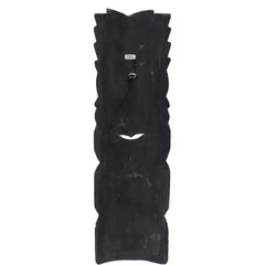 20 In. Tiki Mask Crazy Tongue Wood Art Decor
