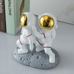 Space Theme Bookends for Shelves, Astronaut Moon Book Ends for Kids Room