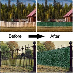 3x1M Artificial Ivy Leaf Faux Plants Hedge Privacy Fence Screen Wall Cover Decor