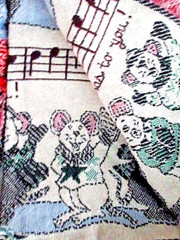 NEW 46″ x 60″ Easy Care «CHRISTMAS MICE» Sears Natural Cotton AFGHAN COLLECTION