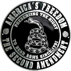 Hangtime America’s Freedom 2nd Amendment 12inch Novelty Circle Sign