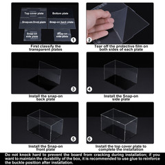 Acrylic Clear Display Case Box Dustproof Protection Showcase Show Box 30x10x10cm