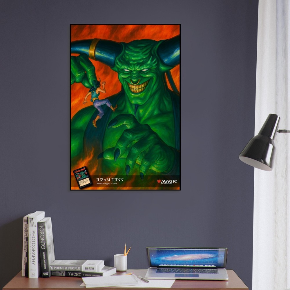 JUZAM DJINN MAGIC THE GATHERING ARABIAN NIGHTS 1993 VINTAGE POSTER