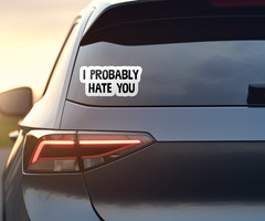 I Probably Hate You Vinyl Sticker – Funny Sarcastic Decal