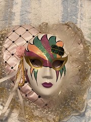 Hand Painted Venetian Style Hanging Mask A. – LR