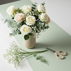 50x Babys Breath Artificial Flowers Bulk, White Real Touch Faux Baby Breath Flow
