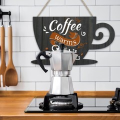 Jetec Coffee Bar Business Door Sign Wooden Wall Hanging Sign Rustic Farmhouse…