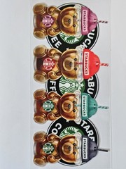 Starbucks Bear UV DTF Transfer Sticker Wrap Tumbler UVDTF BUY 10+ COMBINED SHIP