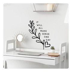 It Will All Make Sense One Day Wall Decal Inspirational Quote Sticker for Girls