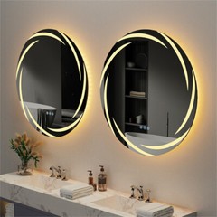 Bathroom Lighted LED Mirror Anti-fog Vanity Mirrors 3 Color Lights Wall Mirror