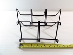 (5 Pack) SMALL 3″x3″ Plate Stand Black Square Wire Display