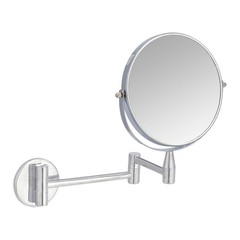 Amazon Basics Wall Mount Round Vanity Mirror with 360° 12.8″L x 10″W, Chrome
