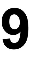 VINYL ORACAL 651 NUMBER «9» XL 5″ MAILBOX HOUSE HOME, PEEL AND STICK 21 COLOR