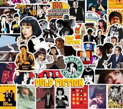Pulp Fiction Stickers 50pk Mixed Movie Themed Pulp Fiction Random Funny Stickers