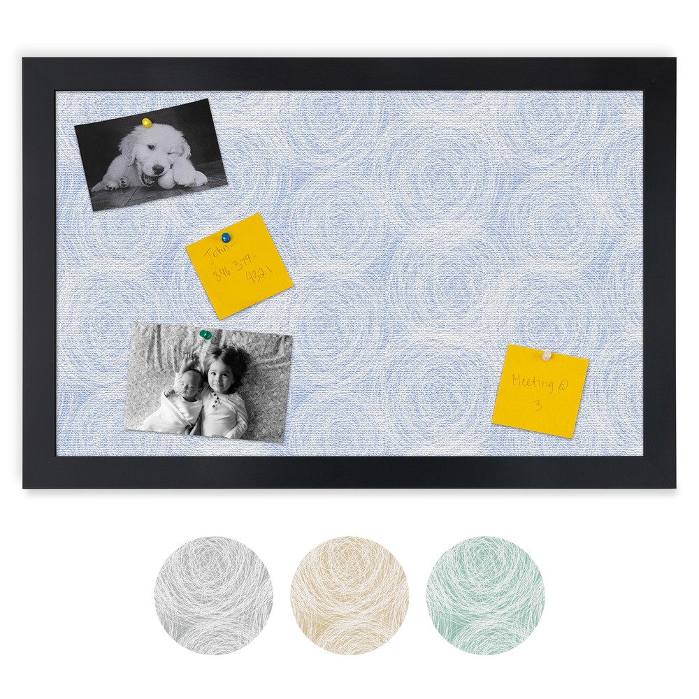 ArtToFrames Custom Cork Bulletin Board Abstracts Framed in Satin Black