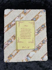 SEASHELL PICTURE FRAME w/Simulated Sand – Portrait or Landscape for 3.5 x 5″