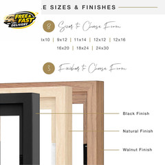 Canvas Float Frames 12X16 Frame, Natural Woodgrain for Finished Canvases,
