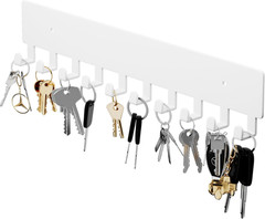 Key Holder for Wall, Key Hooks with 10 Hooks, Wall Mounted Key Holder for Hallwa