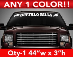 BUFFALO BILLS WINDSHIELD DECAL STICKER 44″w x 3″h ANY 1 COLOR