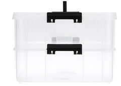 BTSKY 2 Layer Stack & Carry Box, Plastic Multipurpose Portable Storage NEW