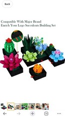 Succulent Flower Plant Bonsai Pots Botanical Building Set Gift Home Office Decor