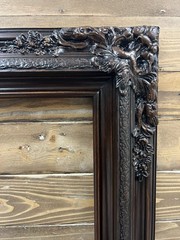 20 x 24 In Stock- Traditional compo XL ornate corners wood frame, Dark Walnut