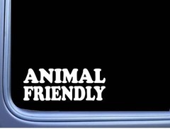 Animal Friendly L806 8 inch Sticker rescue dog cat bird lover Decal