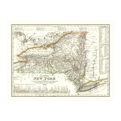 Old Map of New York 1844 – Vintage New York Art