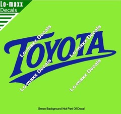 Toyota Custom Graphics Wording High Performance Premium Vinyl Die Cut Decal