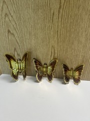 Home Interior’s Vintage Butterfly Trio Graduated Sizes 5.5”, 4.5”, 3.5”