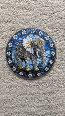 MULTICOLOR ELEPHANT SUNCATCHER/ ORNAMENT–NEW