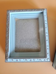 Shabby Chic Small Photo Frames Seafoam Green Blue 2.5×3.5 Set of Two
