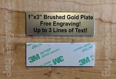 Custom Engraved 1×3 Plate w/ Adhesive | Personalized Office Wall Door Tag Badge