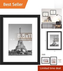 Timeless Black 8.5×11 Frame for Photos & Art – Perfect Gift for All Occasions
