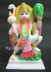 11 Inches Marble Gift-able Hanuman JI Sculpture Handmade Lord Maruti Statue