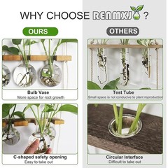 Propagation Station Wall Planter Glass Vases Hanging Planter Home Decor Gifts US