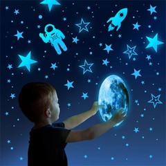 1078 PCS Glow in The Dark Stars For Ceiling Solar System Galaxy Nursery Wall …