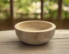 Handcrafted Decor Rustic Wood Bowl Carving Bowl Elegant Home Decor Thick Bowl