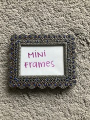 Assortment Of 6 Mini Picture Frames – 5 Rectangular & 1 Oval – All Pre owned