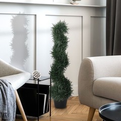 Easy-Care Spiral Artificial Cedar Tree 35.5in Height 7in Diameter