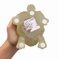 Vintage Glass Style Rabbit Figurine Resin Bunny Frosted Translucent Spring Decor