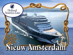 HOLLAND AMERICA NIEUW AMSTERDAM CRUISE SHIP PHOTO MAGNET 4 X 3 INCHES