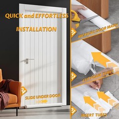 MAXTID Large Door Draft Stopper 30 Inch for Small Size Bedroom Door Fits 0.5 to