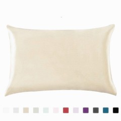Pillowcase Satin Solid Color Simulation Silk Single Pillowcase Ice Silk Pillowca