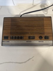 GE General Electric 7-4624B Woodgrain AM FM Digital Clock Radio Vintage MCM