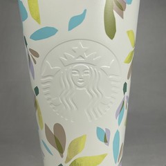 Starbucks Cold Cup Spring 2023 Steel White Floral Tumbler 24 oz Snowdrop